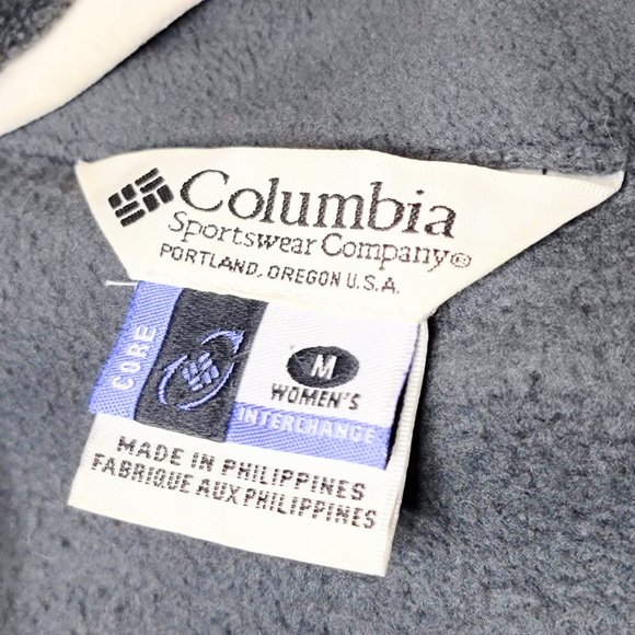 Columbia Challenge Series 90s Core Gray 2-Piece Polar Fleece w/Nylon Jacket SZ M - Picture 6 of 16